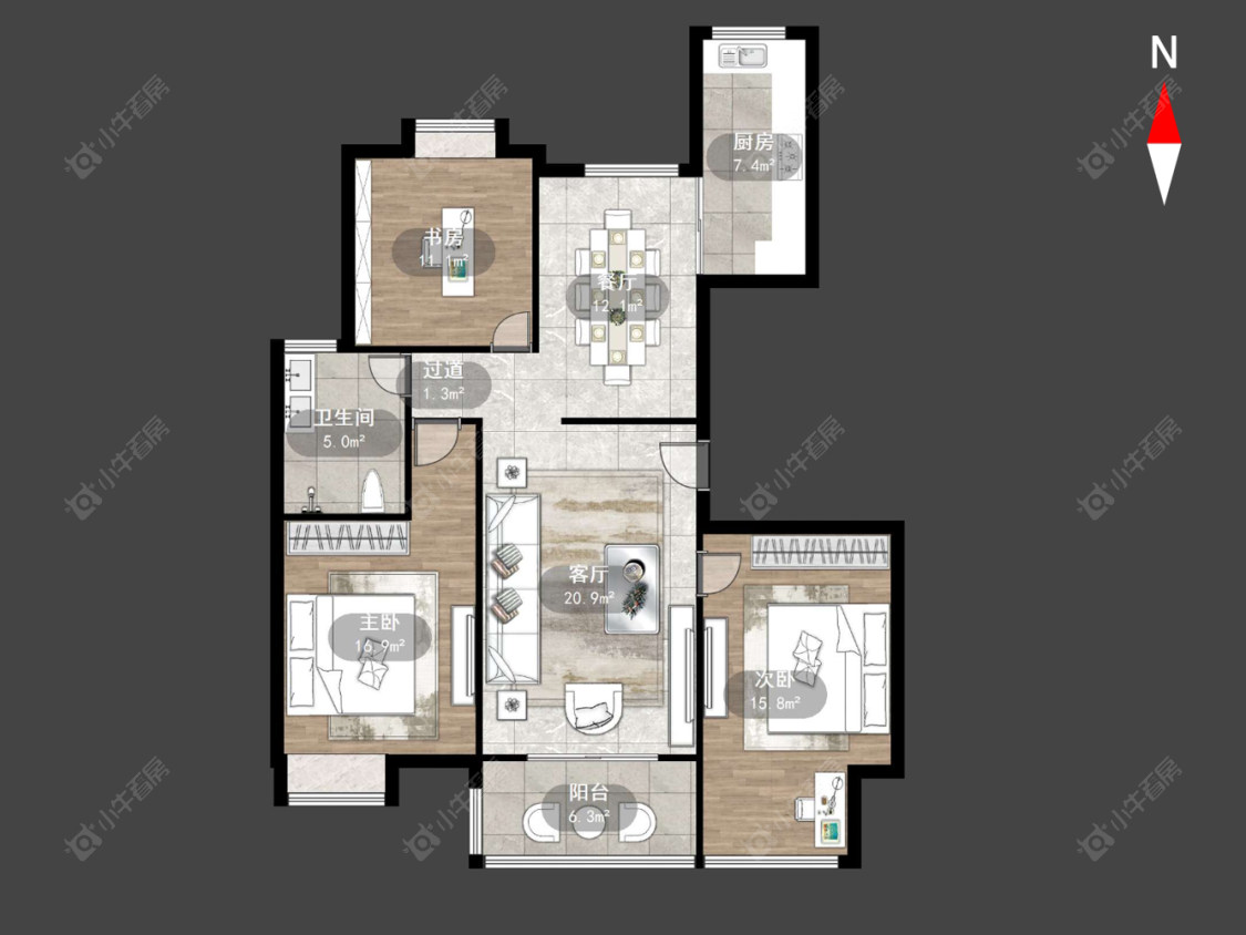 金色新城西区房源户型图 常州金色新城西区在售二手房源户型图_小牛看房