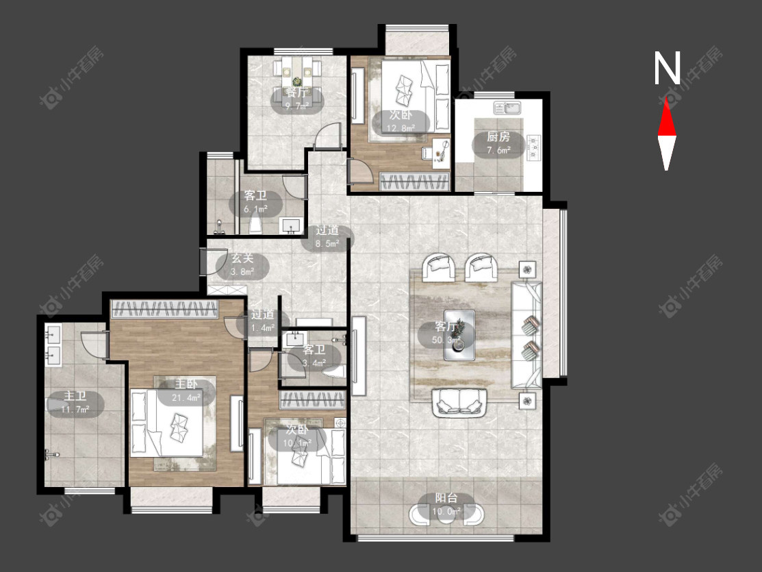 常州华润润府在售二手房源户型图_小牛看房