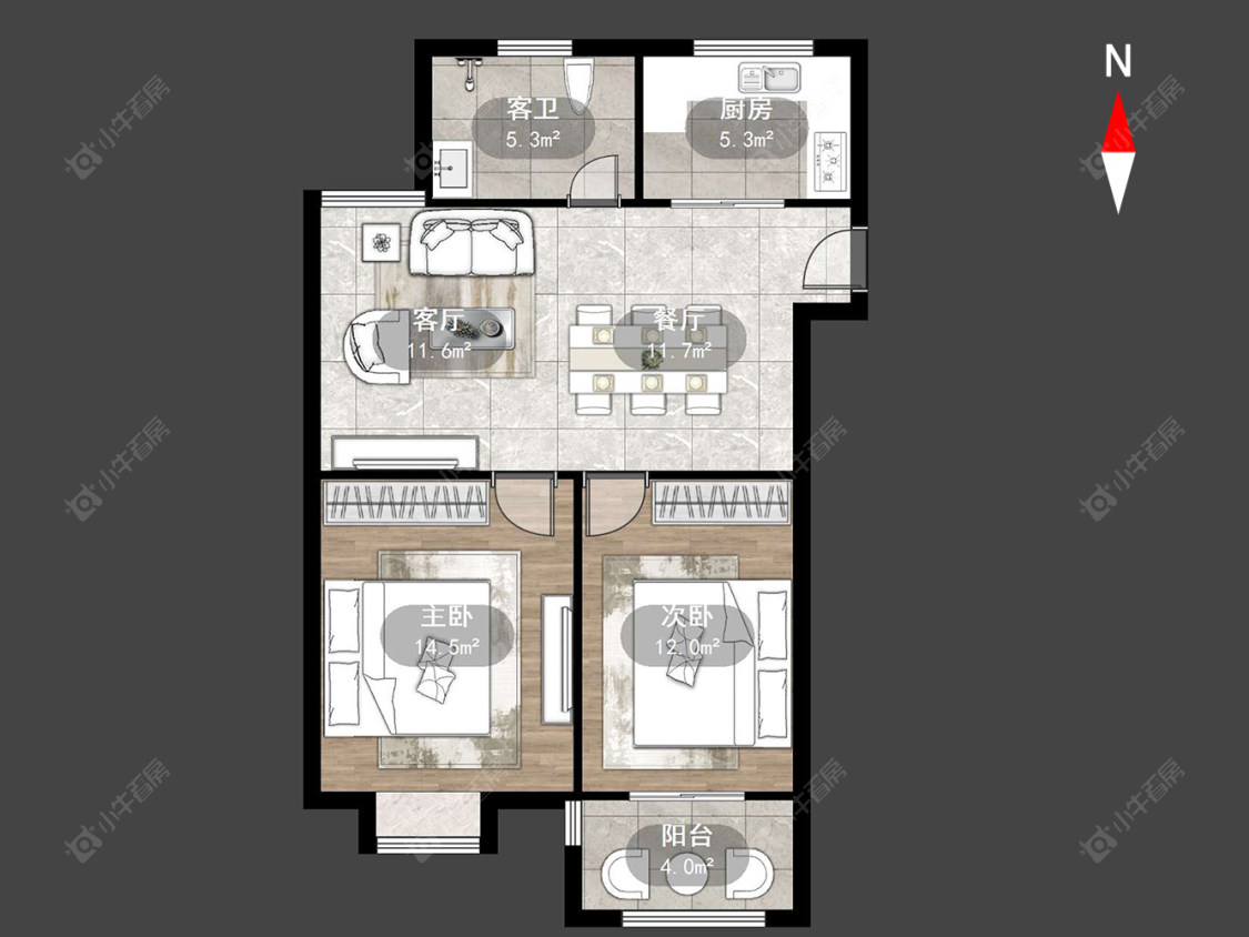 常州紫霞花苑在售二手房源户型图_小牛看房