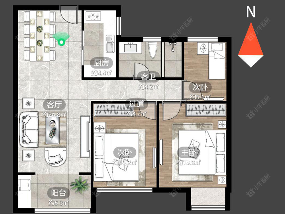 天润国际花园房源户型图 常州天润国际花园在售二手房源户型图_小牛看房