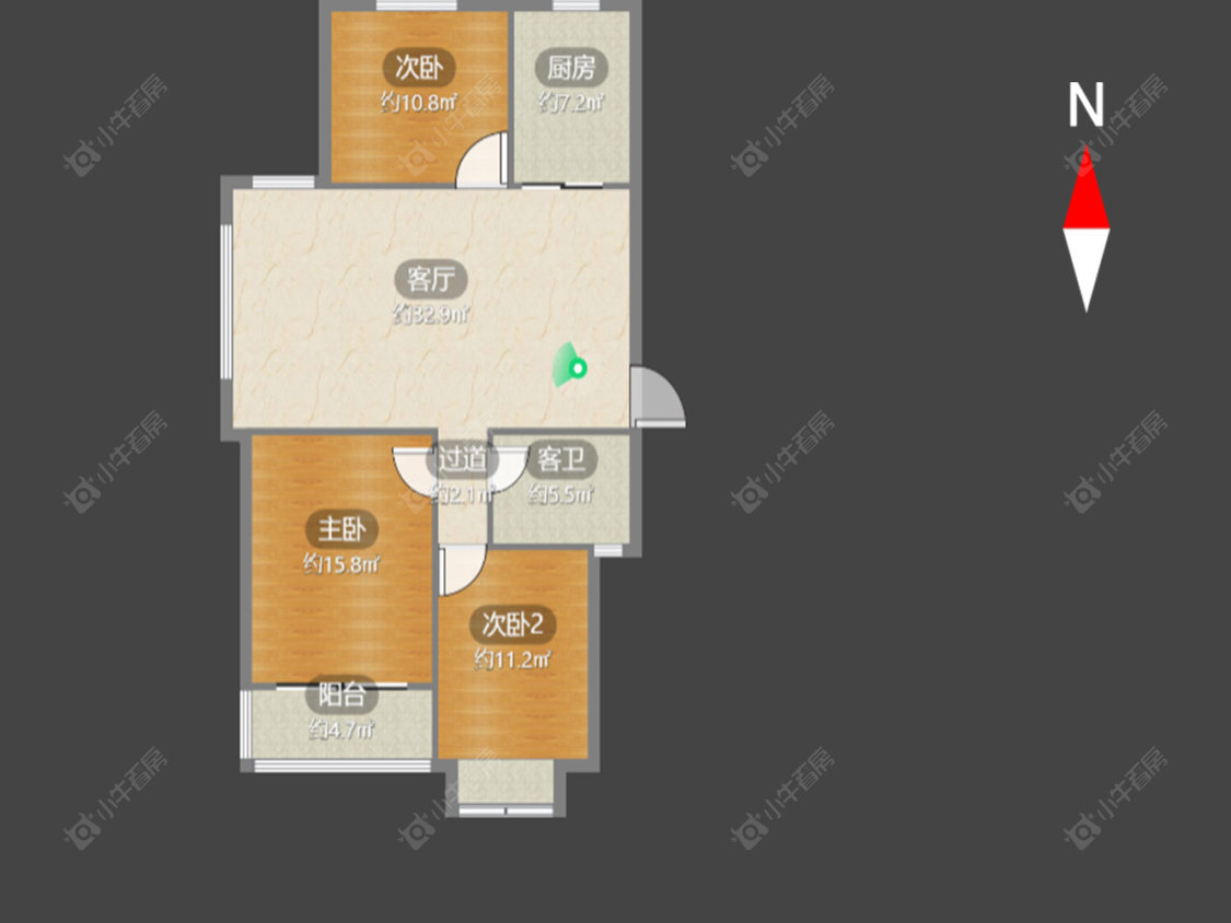 玉龙湾花园房源户型图 常州玉龙湾花园在售二手房源户型图_小牛看房