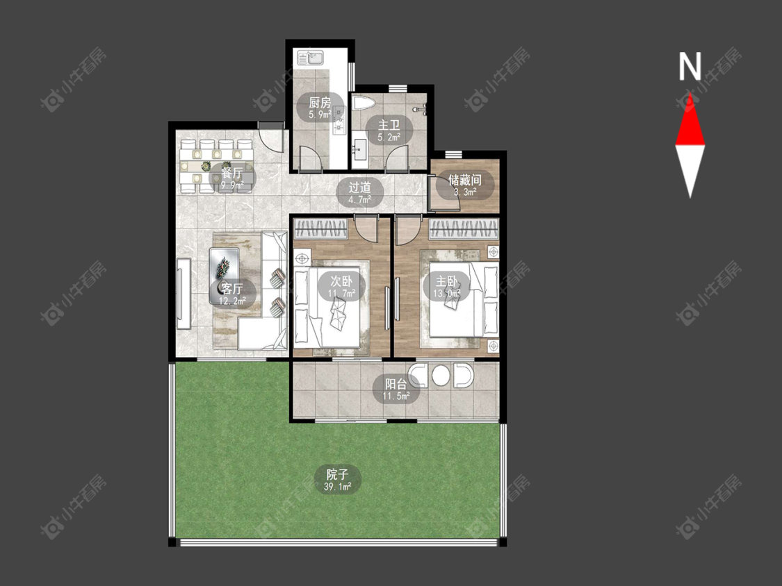 常州朗诗蓝郡在售二手房源户型图_小牛看房
