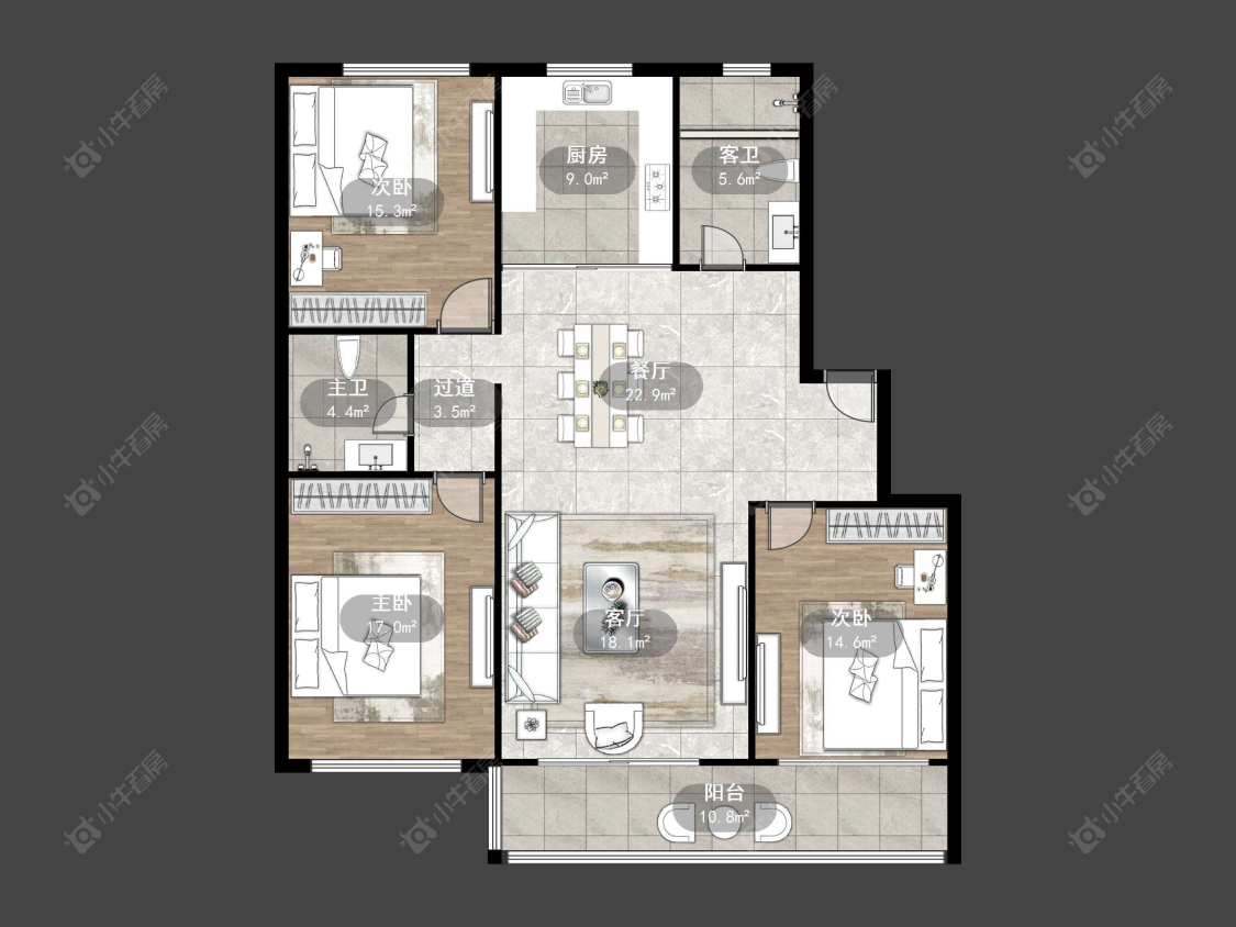 丹阳新城市公寓在售二手房源户型图_小牛看房