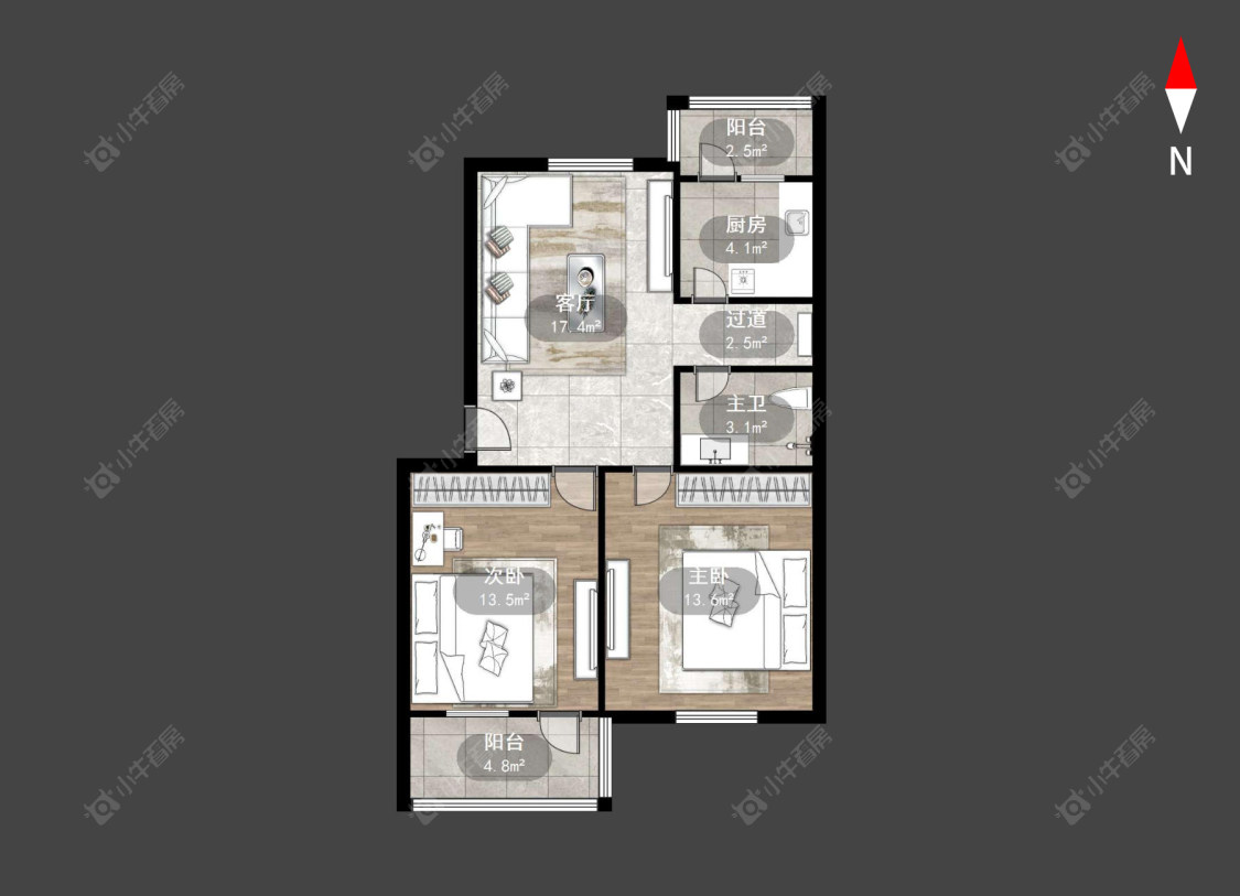 博爱花苑房源户型图 常州博爱花苑在售二手房源户型图_小牛看房