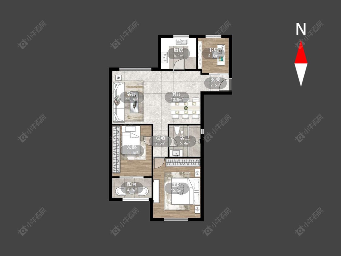 常州康桥水郡在售二手房源户型图_小牛看房