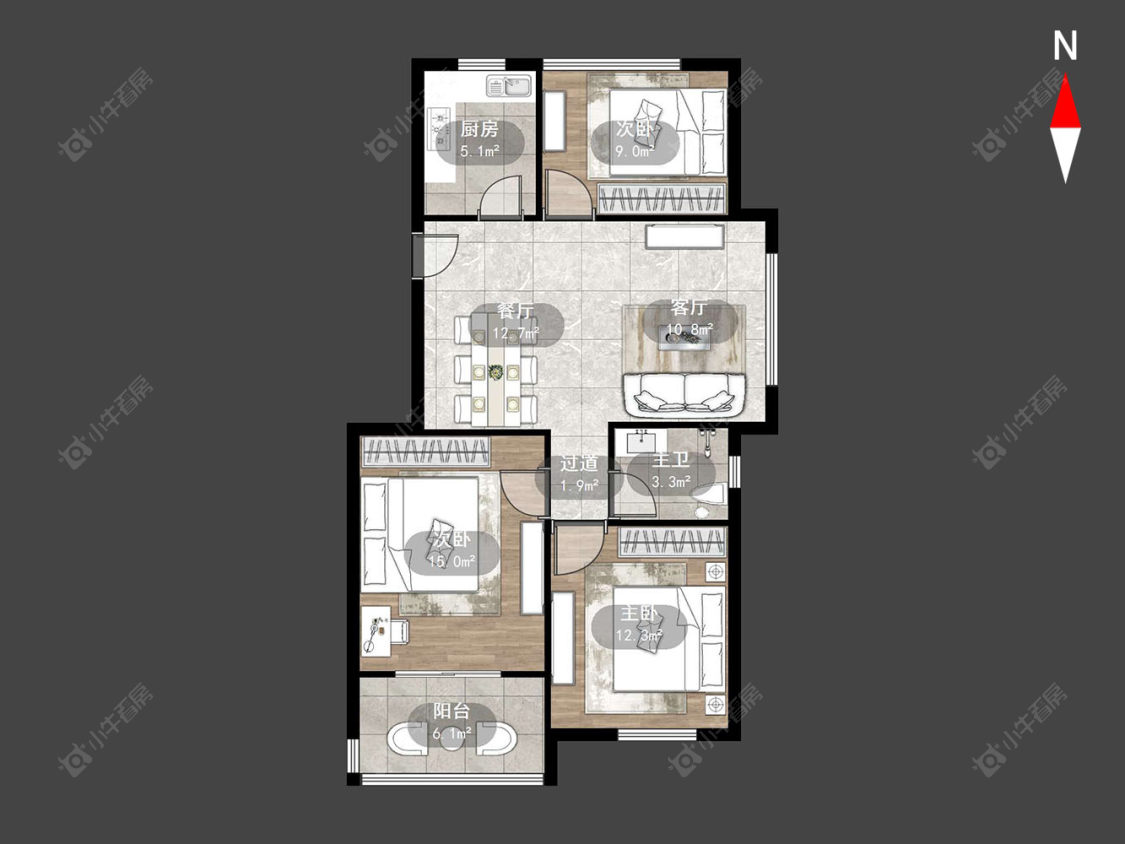 常州今创茗园在售二手房源户型图_小牛看房