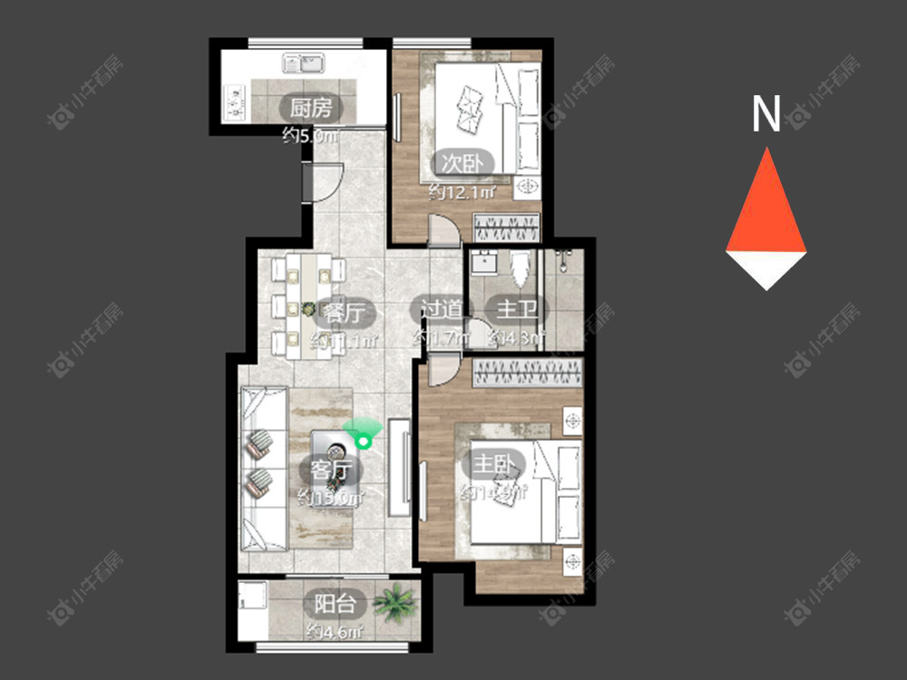 常州南甸苑在售二手房源户型图_小牛看房