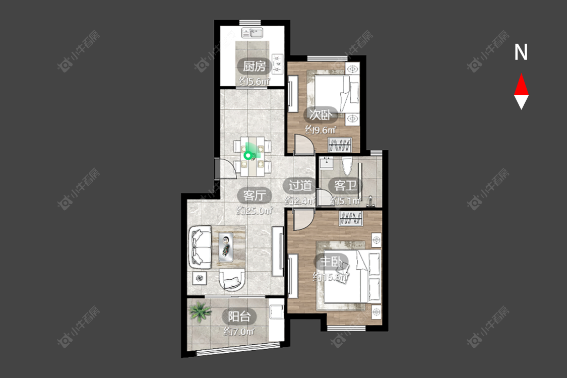 常州新城熙园在售二手房源户型图_小牛看房