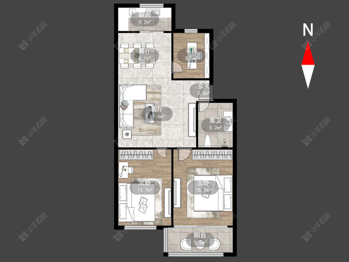 常州工房南区在售二手房源户型图_小牛看房
