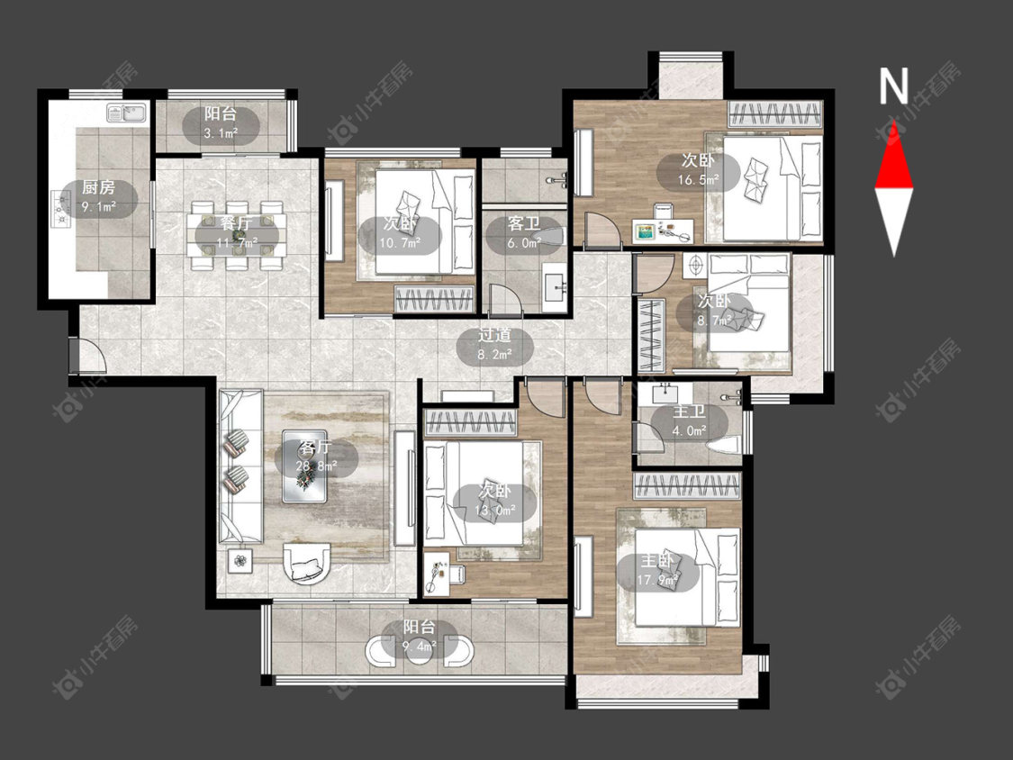 常州天隽峰在售二手房源户型图_小牛看房
