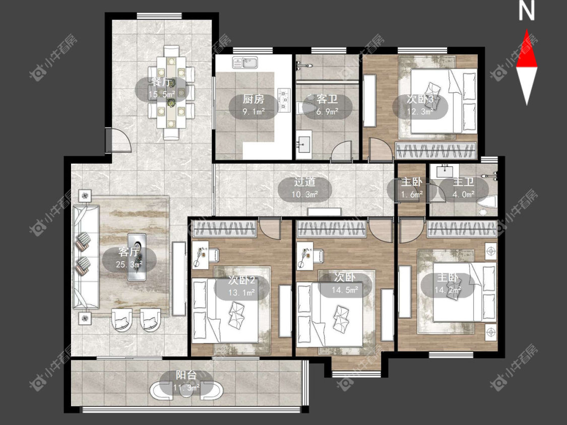 潞城花苑房源户型图 常州潞城花苑在租房源户型图_小牛看房