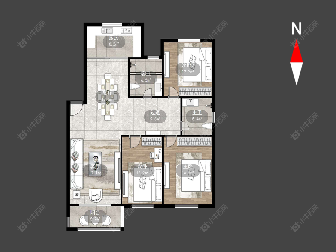 江南春晓花园房源户型图 常州江南春晓花园在售二手房源户型图_小牛看房