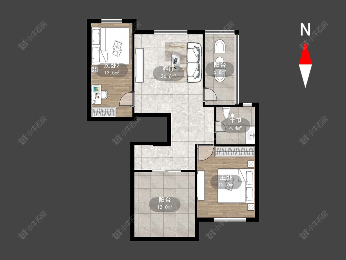 盘龙苑东区房源户型图 常州盘龙苑东区在售二手房源户型图_小牛看房