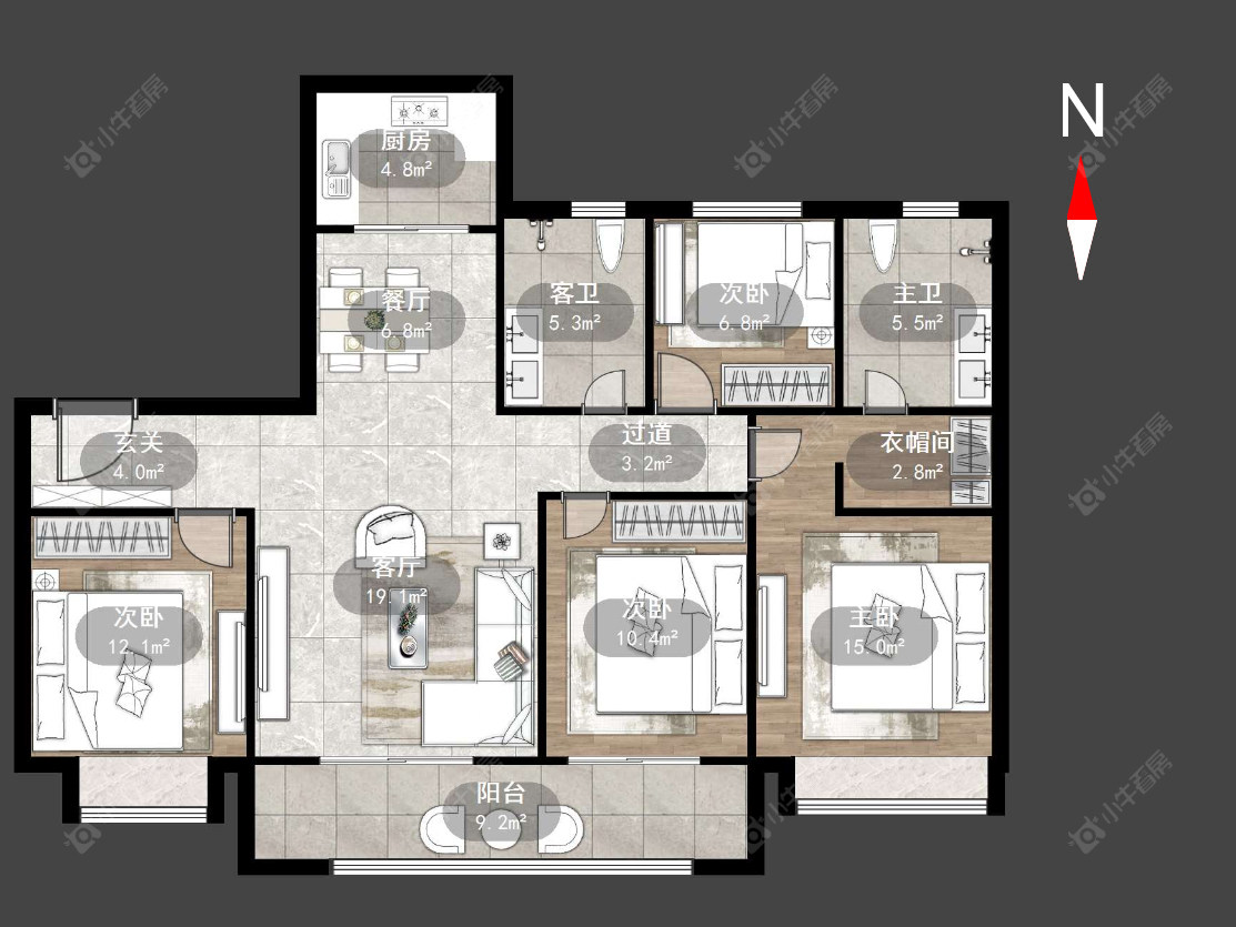 常州龙运天城在售二手房源户型图_小牛看房