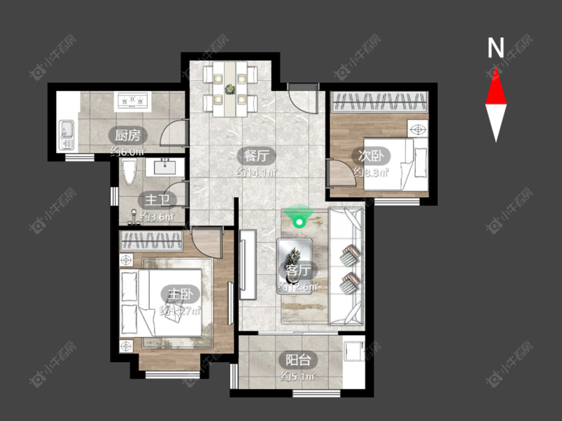 新城御景湾房源户型图 常州新城御景湾在售二手房源户型图_小牛看房