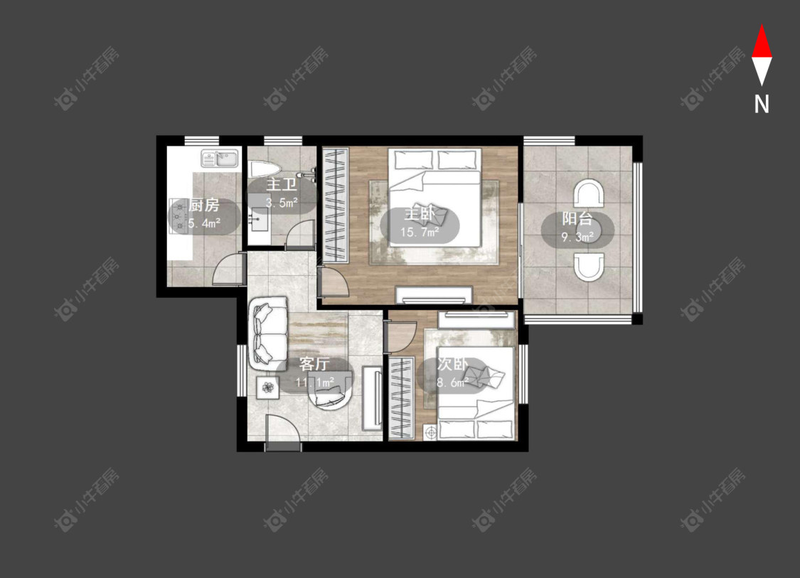 常州勤俭村在售二手房源户型图_小牛看房
