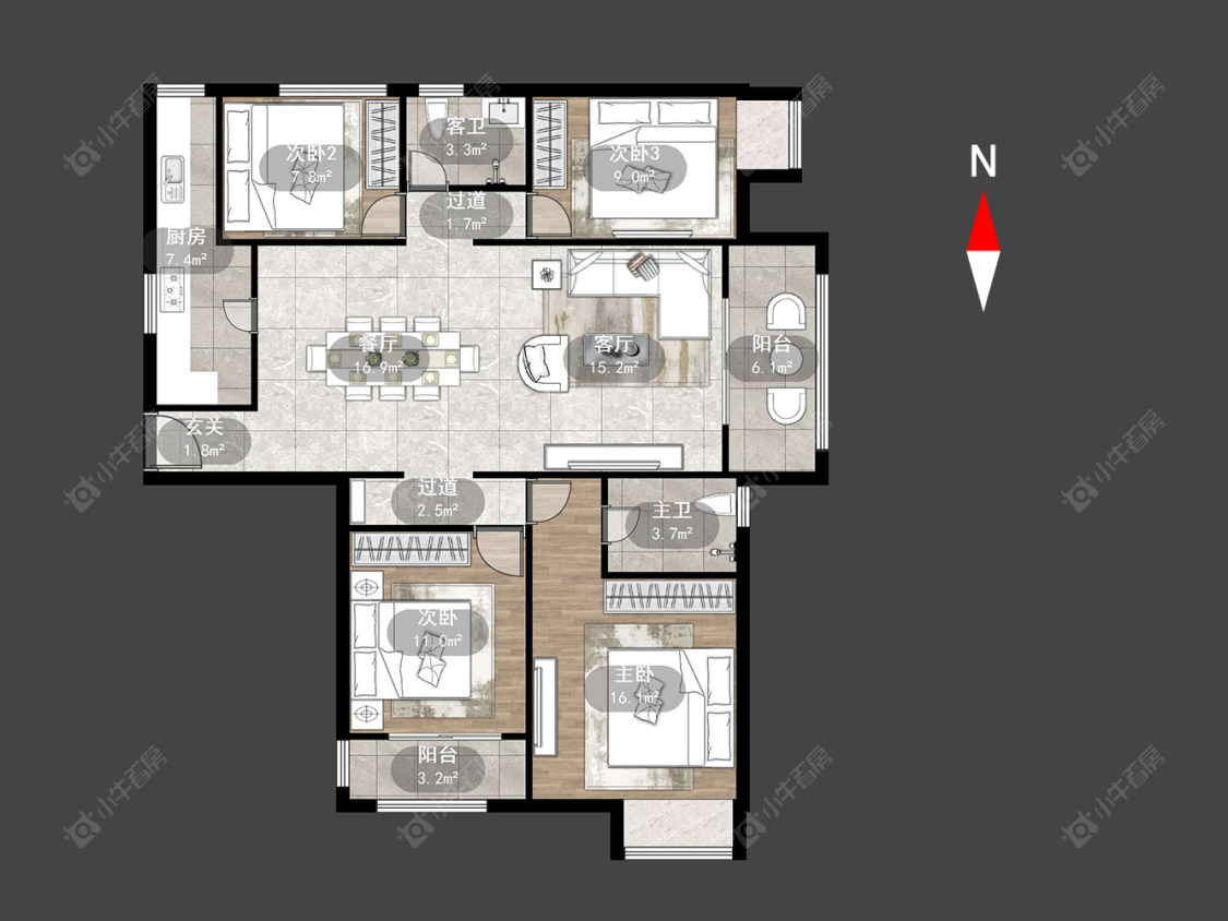 常州绿都万和城三区在售二手房源户型图_小牛看房