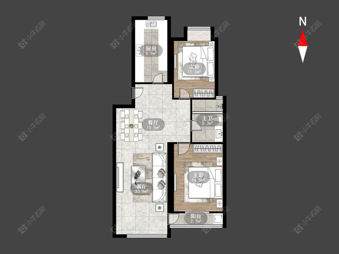 常州清潭南苑在售二手房源户型图_小牛看房