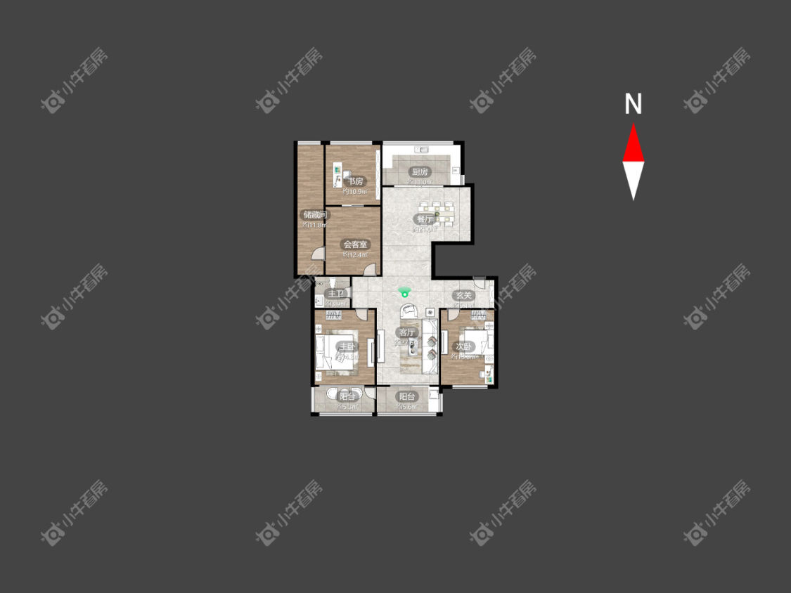 常州锦江丽都花园南区4室2厅2卫出租_小牛看房