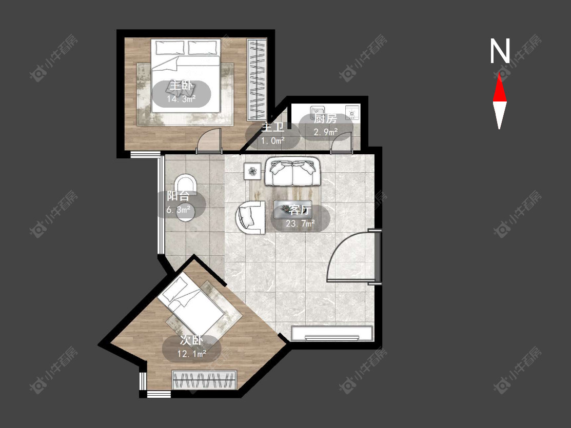 常州高成天鹅湖（公寓）在售二手房源户型图_小牛看房
