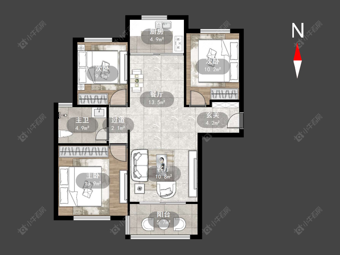 华润国际三期房源户型图 常州华润国际三期在售二手房源户型图_小牛看房