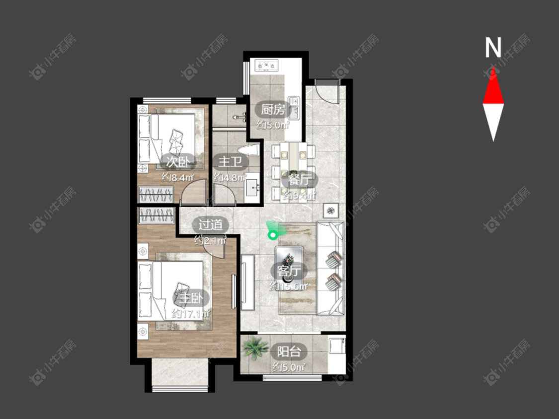 怡盛花园房源户型图 常州怡盛花园在售二手房源户型图_小牛看房