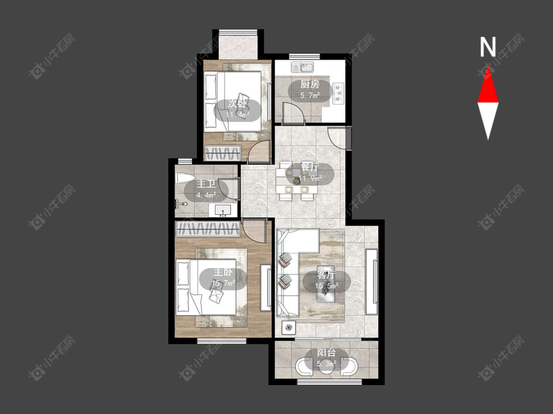 常州瑞安家园在售二手房源户型图_小牛看房