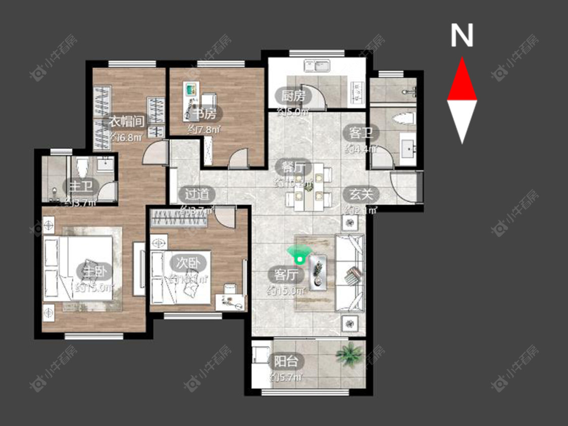 常州嘉禾尚郡在售二手房源户型图_小牛看房