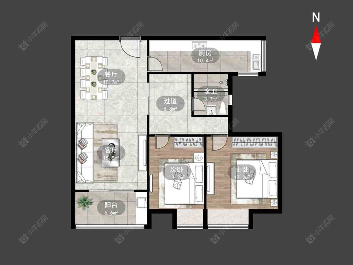 彩虹城房源户型图 常州彩虹城在售二手房源户型图_小牛看房