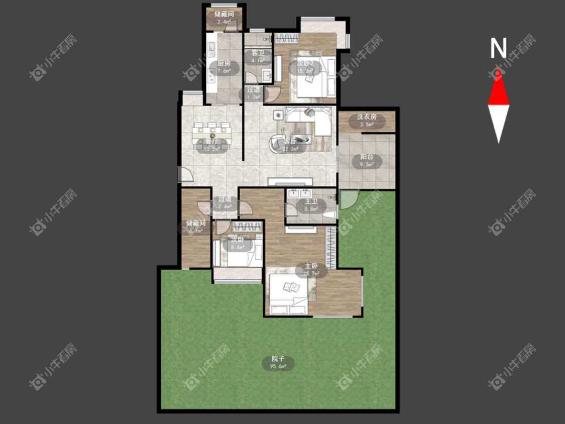 奥林匹克花园房源户型图 常州奥林匹克花园在租房源户型图_小牛看房