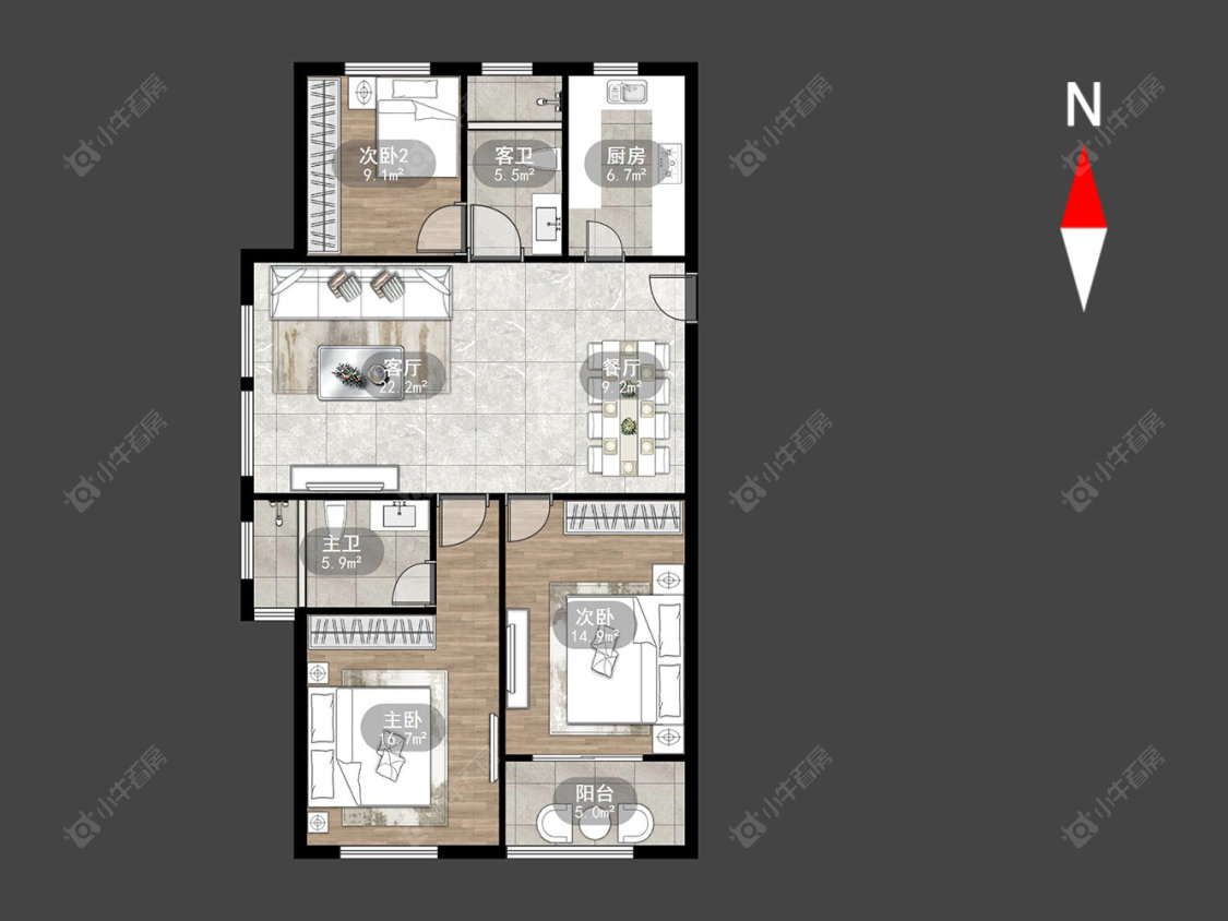常州金新润园在售二手房源户型图_小牛看房