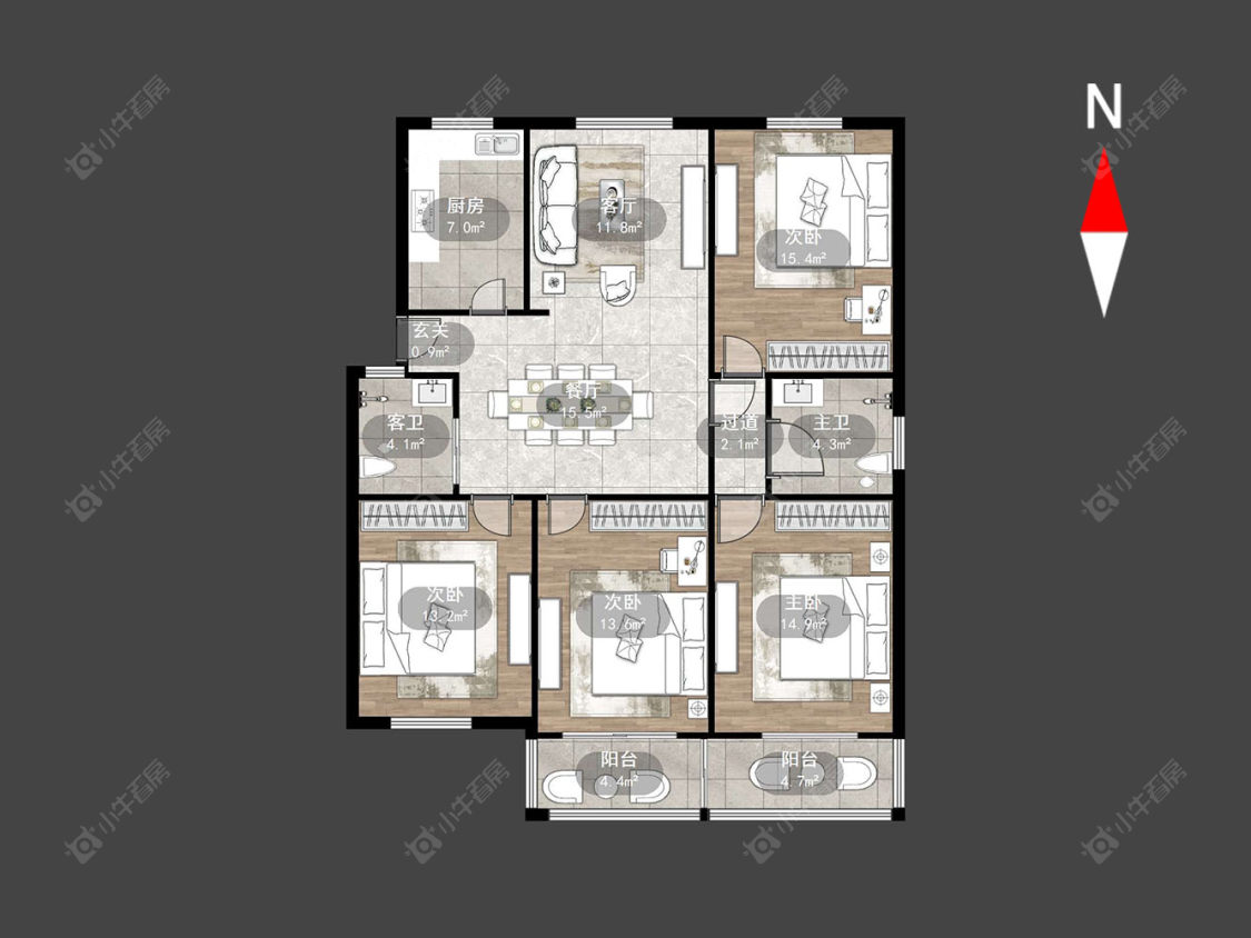 常州翠竹新村北区在售二手房源户型图_小牛看房