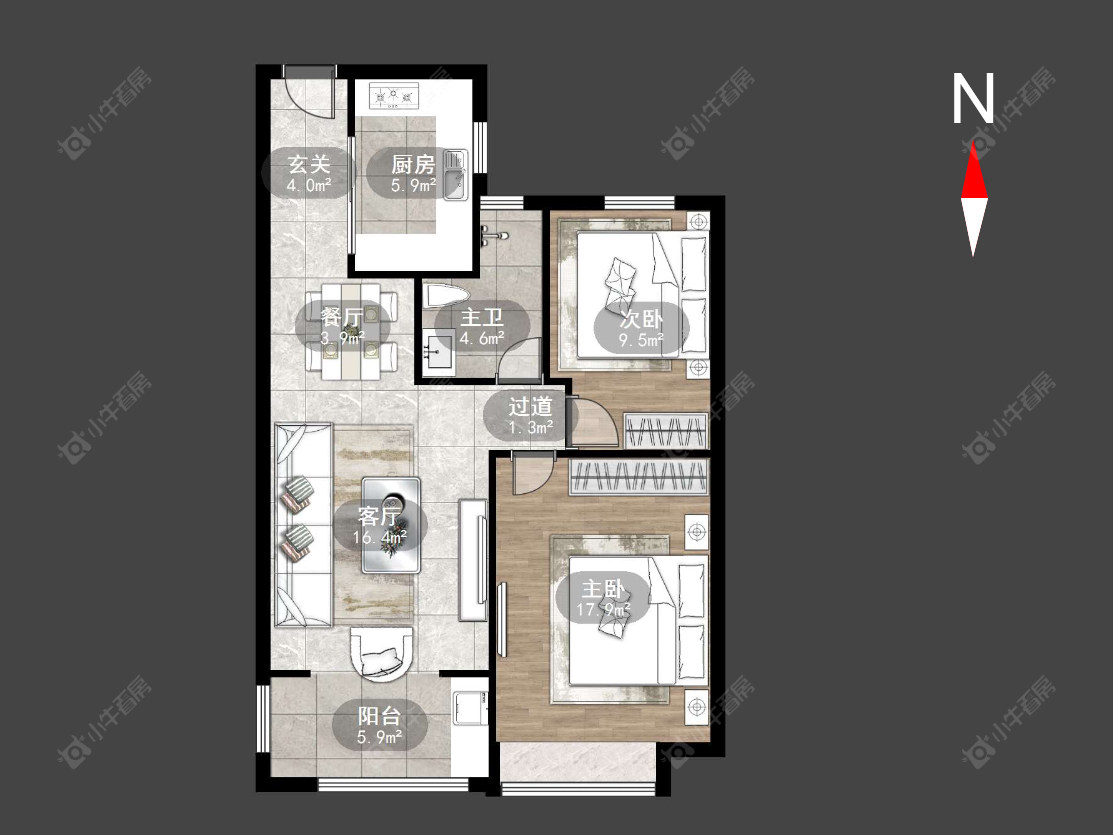 常州高成天鹅湖在售二手房源户型图_小牛看房