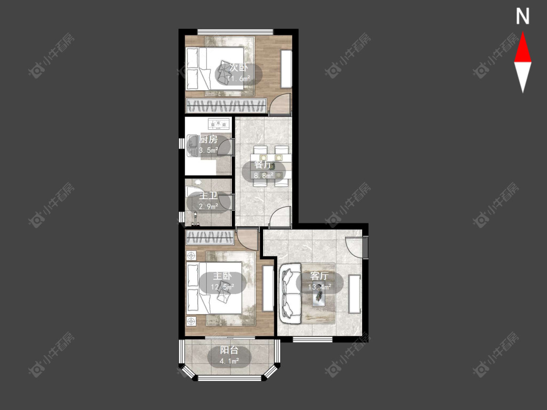 常州怡康花园在售二手房源户型图_小牛看房