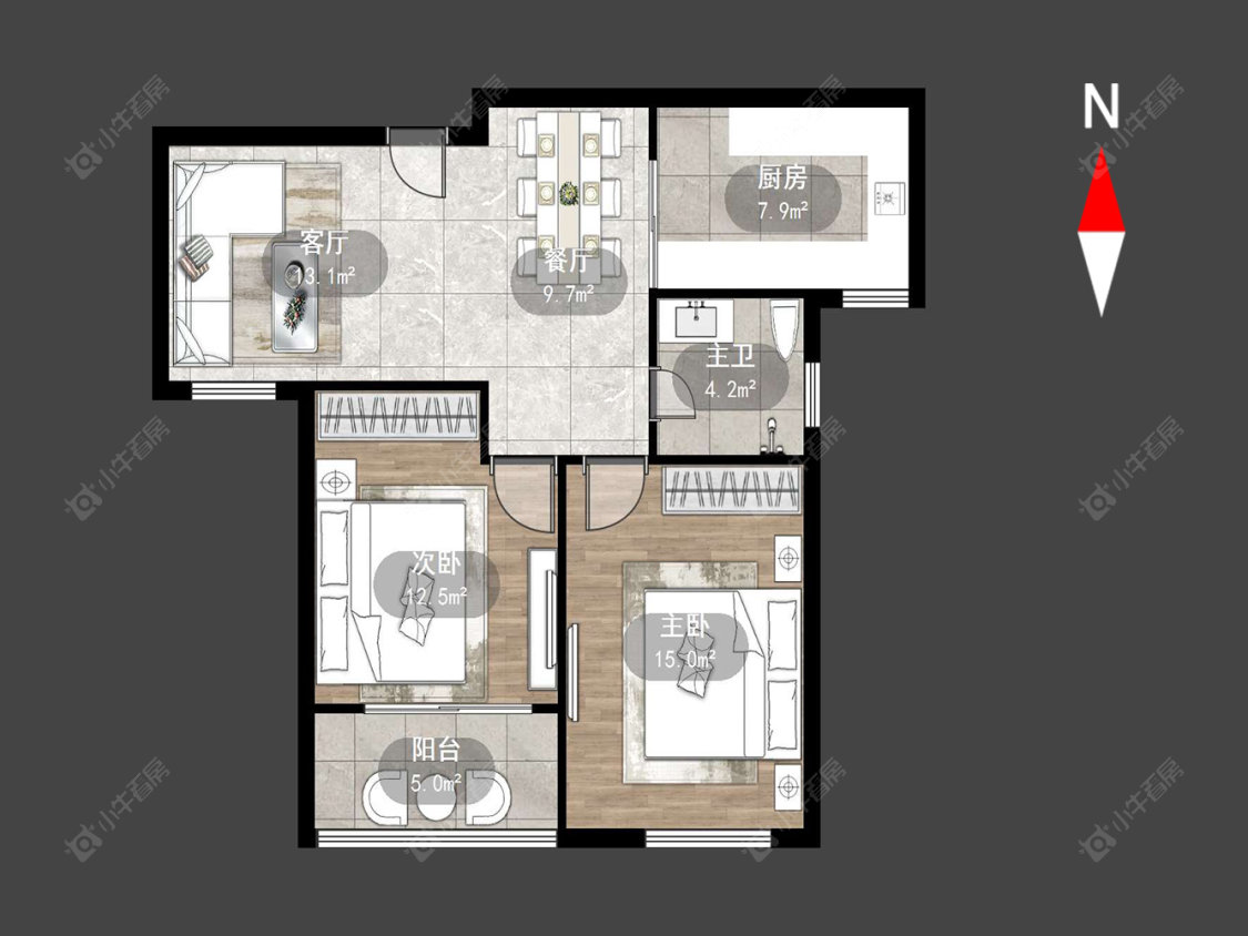 常州新城御景湾在售二手房源户型图_小牛看房
