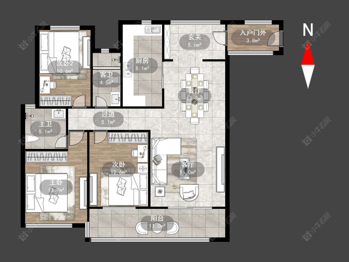 常州九洲花园二期在售二手房源户型图_小牛看房