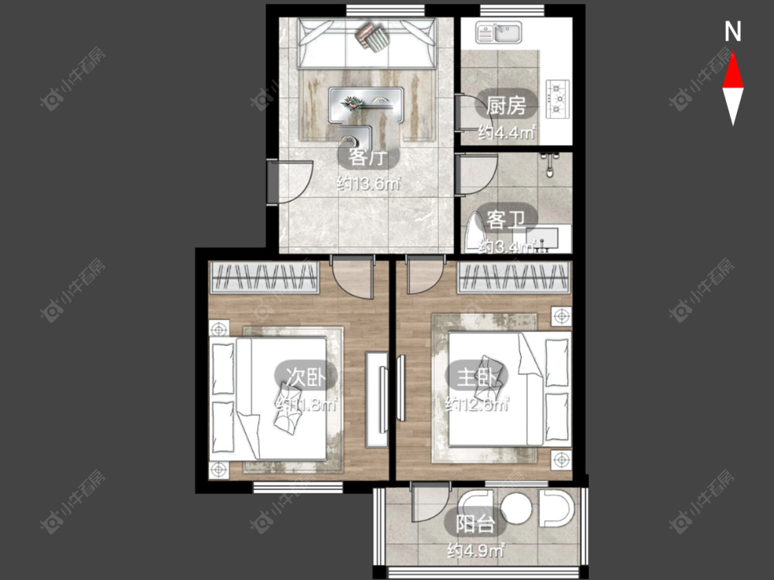 河苑新村房源户型图 常州河苑新村在售二手房源户型图_小牛看房