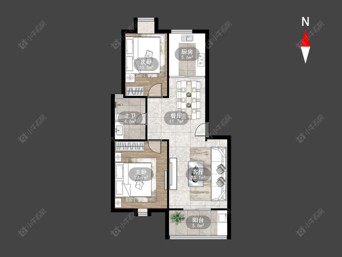常州陈渡新苑在售二手房源户型图_小牛看房