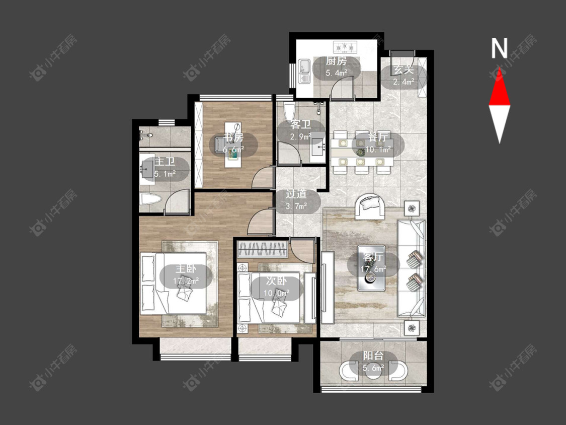 常州星悦花都在售二手房源户型图_小牛看房