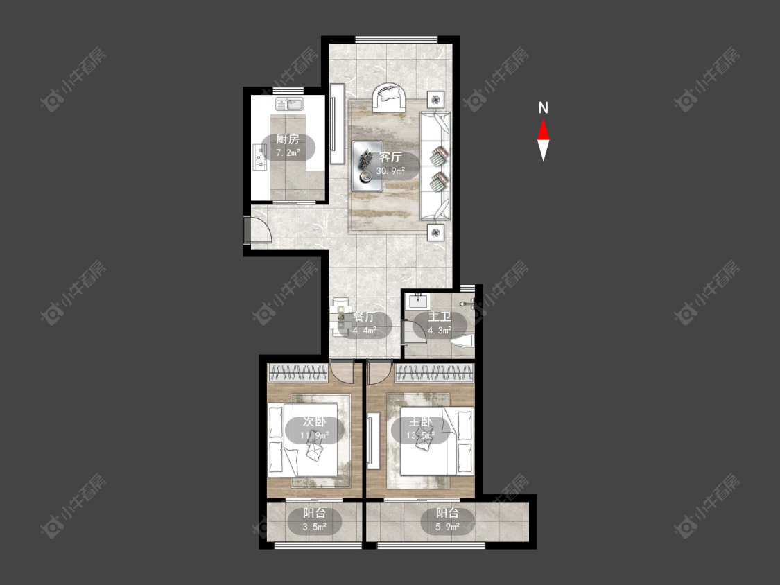 常州碧水华庭在售二手房源户型图_小牛看房