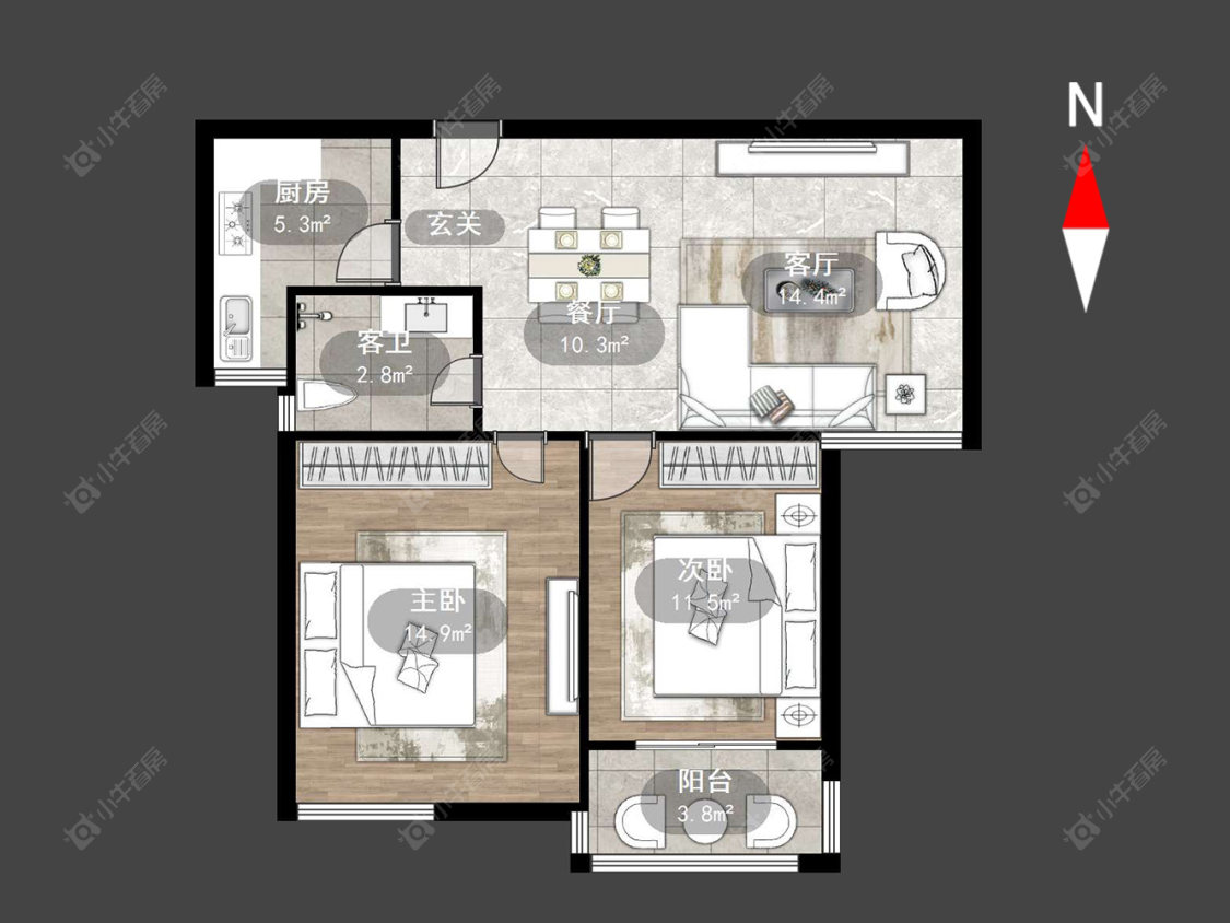 常州南甸苑在售二手房源户型图_小牛看房