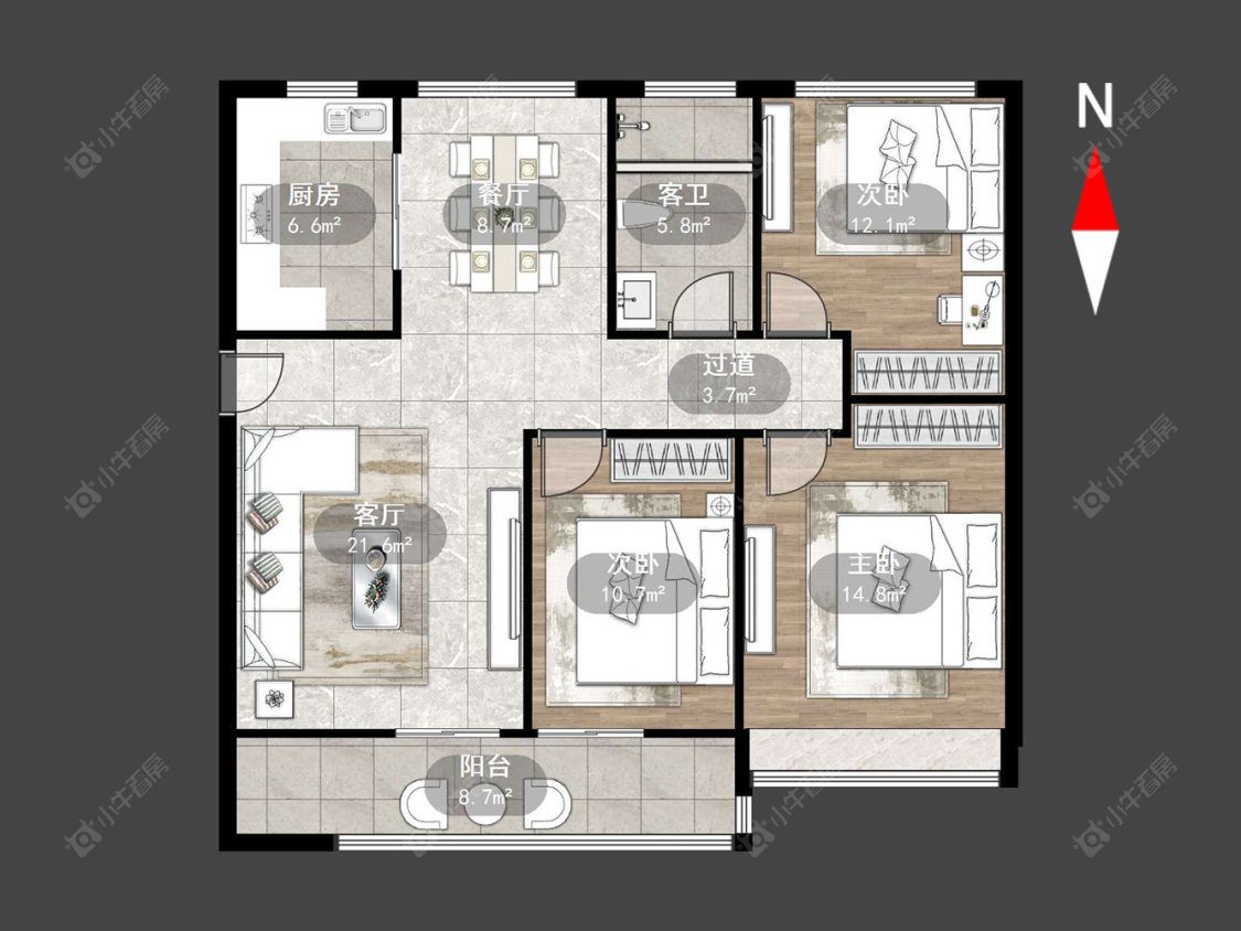 武房聚园房源户型图 常州武房聚园在售二手房源户型图_小牛看房