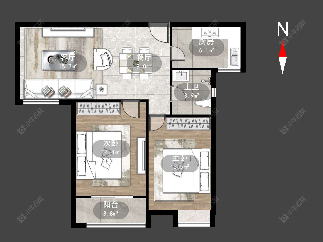 常州东城明居在售二手房源户型图_小牛看房