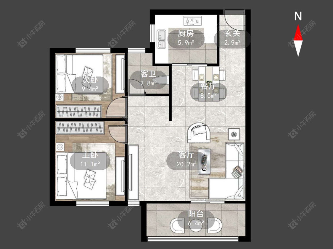 常州山水雅居在售二手房源户型图_小牛看房
