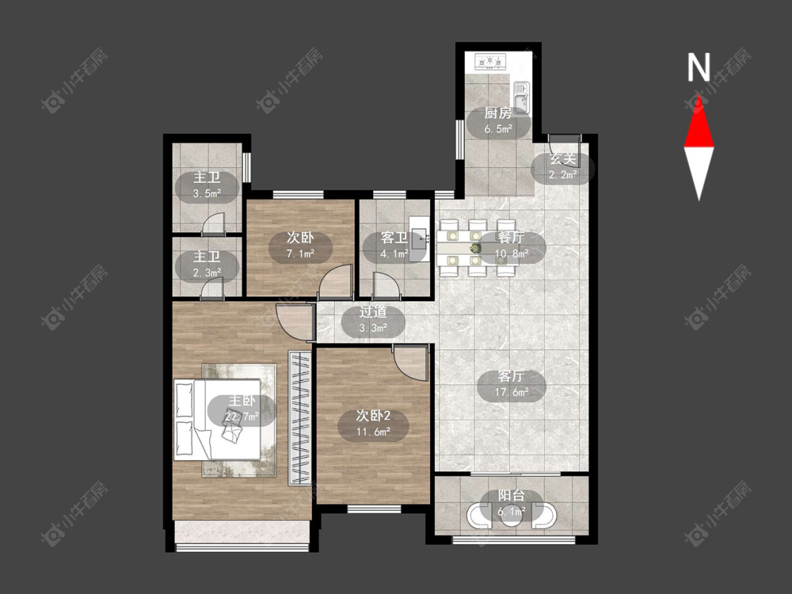 常州百馨西苑四期在售二手房源户型图_小牛看房