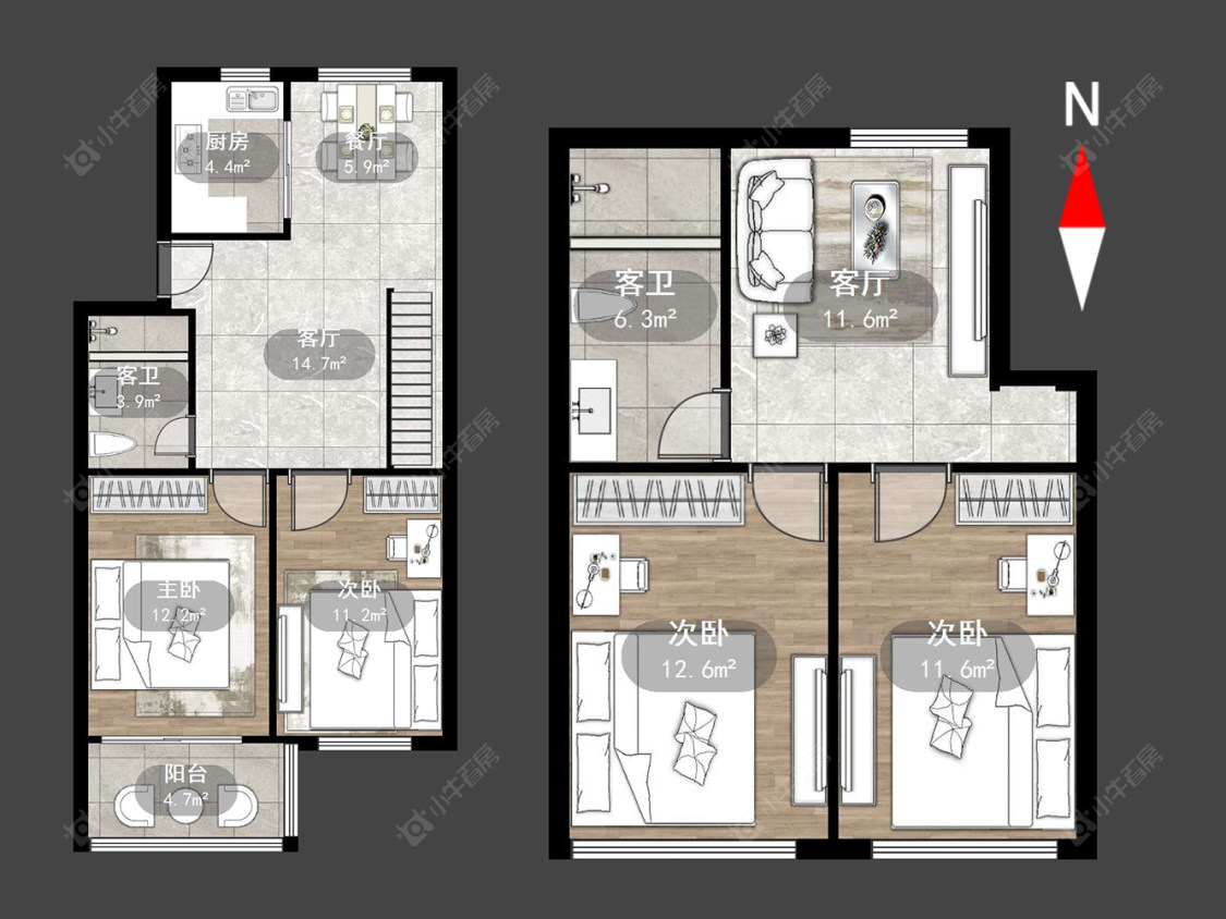 常州勤业五村在售二手房源户型图_小牛看房