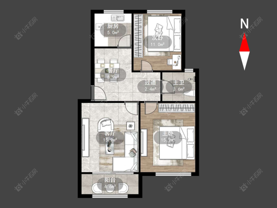 常州顺园一村在售二手房源户型图_小牛看房