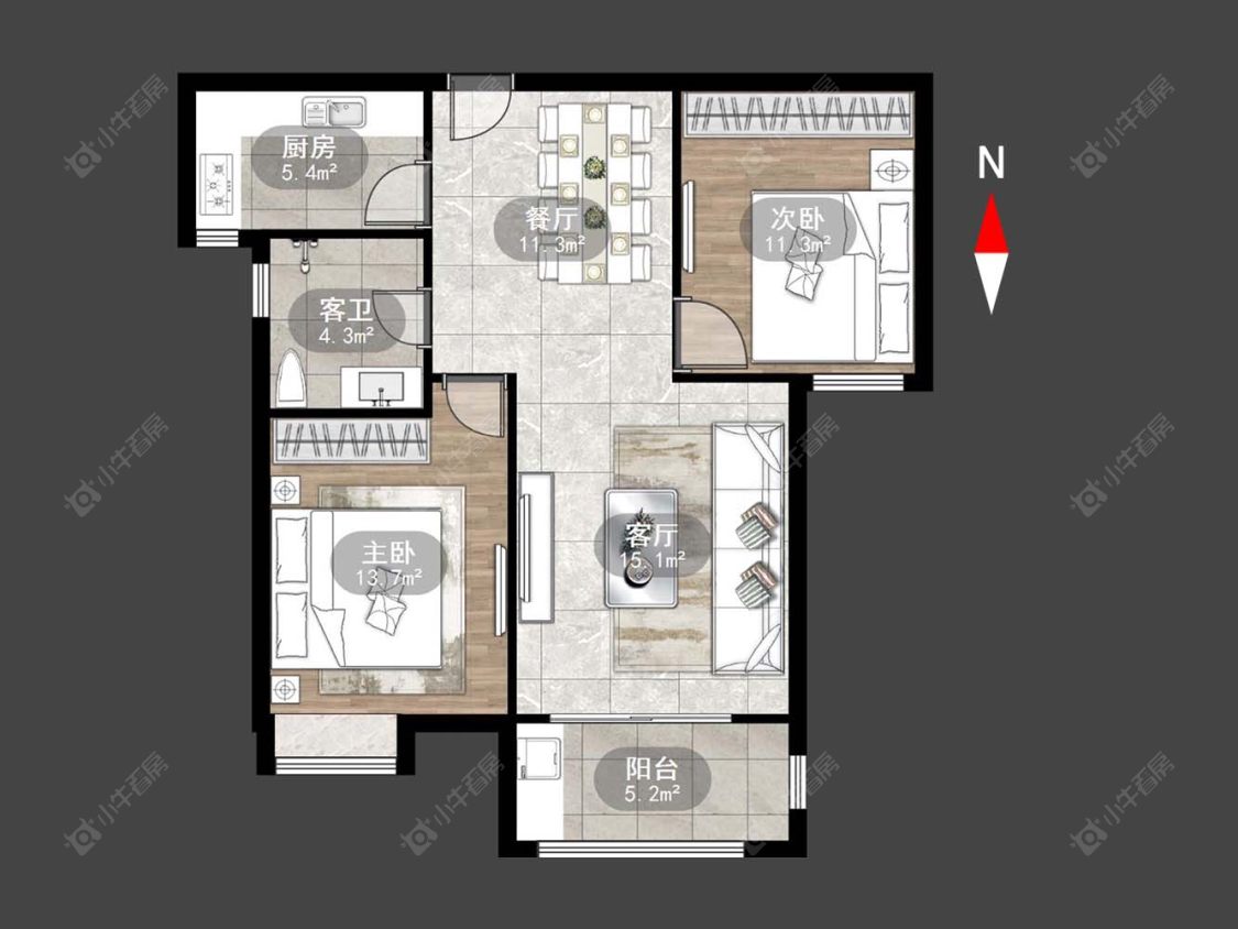 常州百馨西苑三期在售二手房源户型图_小牛看房