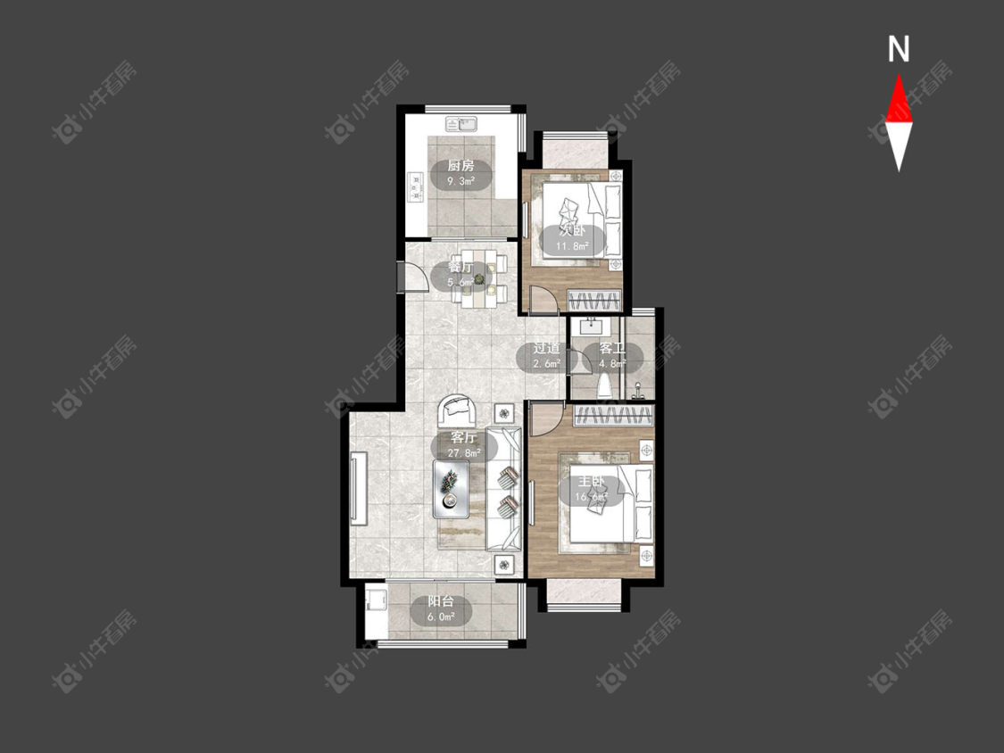 常州青龙苑南区在售二手房房源户型图_小牛看房