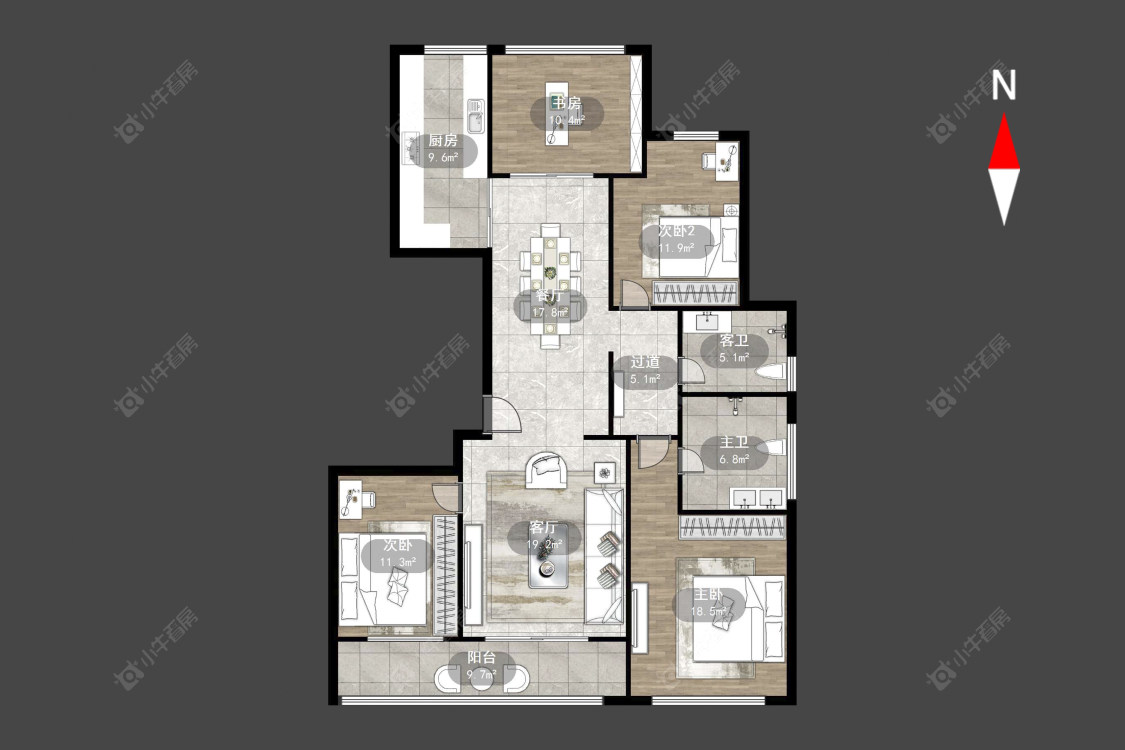 常州玉兰广场二期在售二手房源户型图_小牛看房